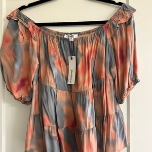 Steve Madden Women's Off-Shoulder Tie-Dye Top